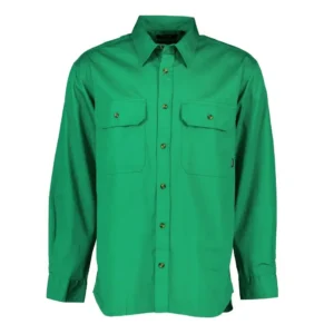 Swanndri Men's Byron Full Button Long Sleeve work shirt with double breasted button pockets.