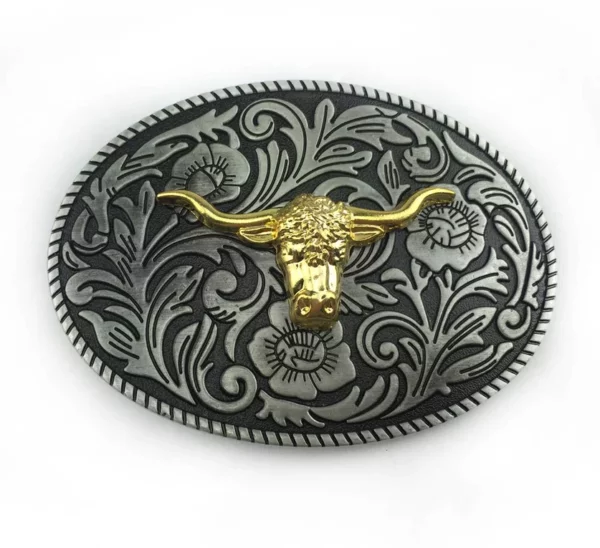 Western Bull Belt Buckle