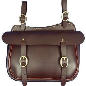 Leather Straight Saddle Bag