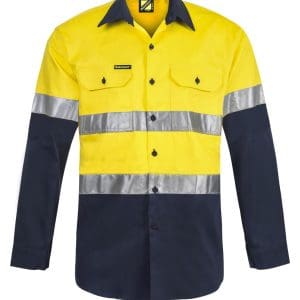 Light Weight Hi Vis Cotton Drill Reflective Shirt