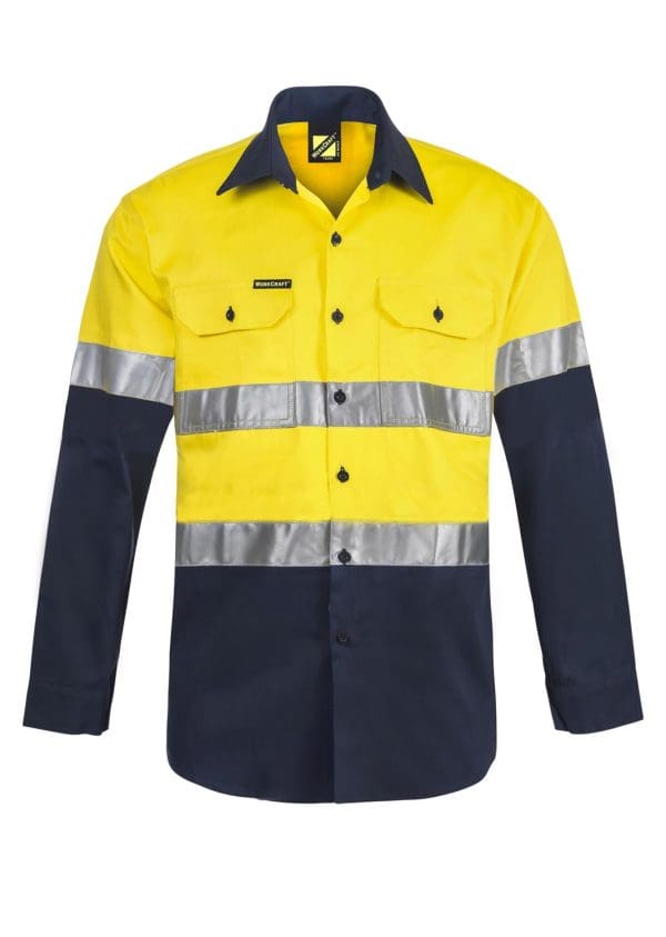 Light Weight Hi Vis Cotton Drill Reflective Shirt