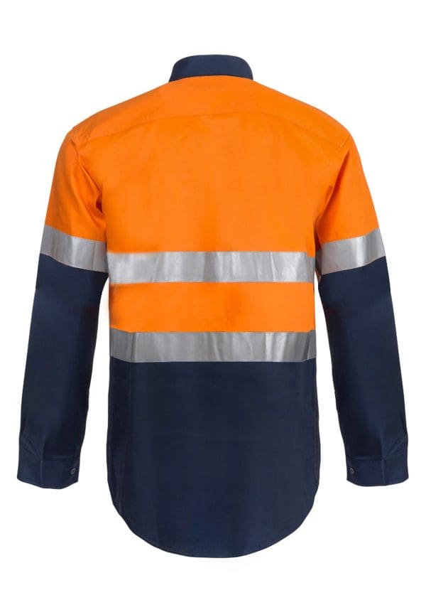 LIGHT WEIGHT HI VIS LONG SLEEVES VENTED COTTON DRILL REFLECTIVE SHIRT