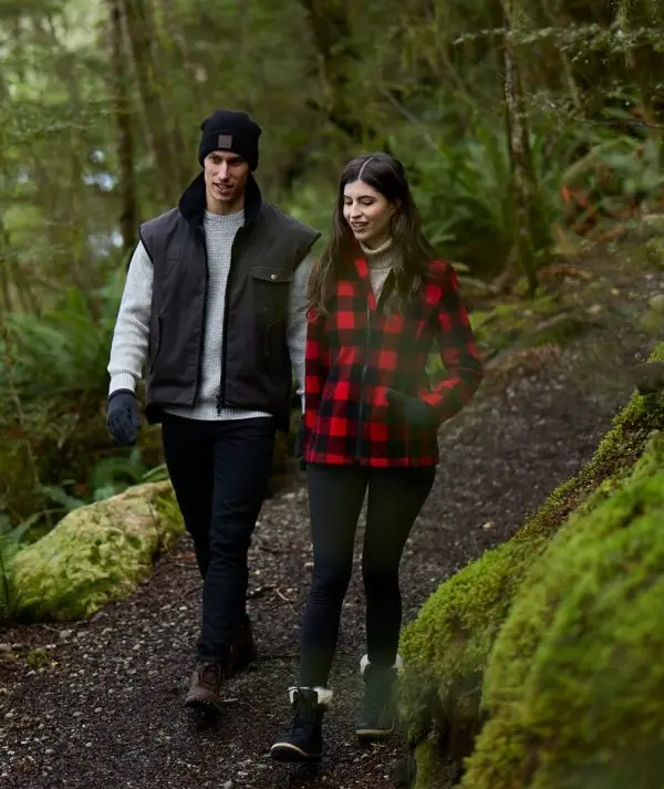 Swanndri Women's Seattle Wool Hoodie in Red/Black Check. Item number: SW244796W. Order yours from Outback Clothing Co today for the perfect mid-weight jacket and winter warmer.